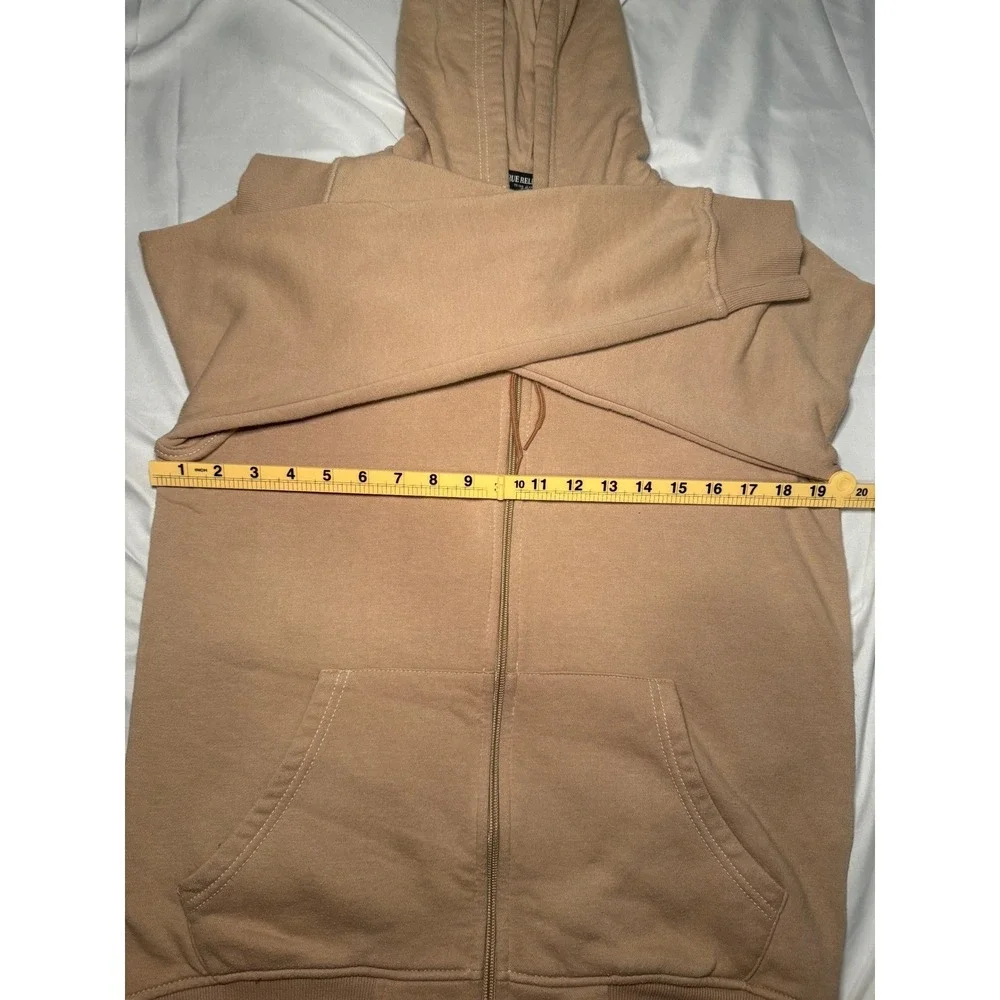 True Religion Zip Up Hoodie Tan Regular Fit Buddha Graphic‎ Streetwear Small